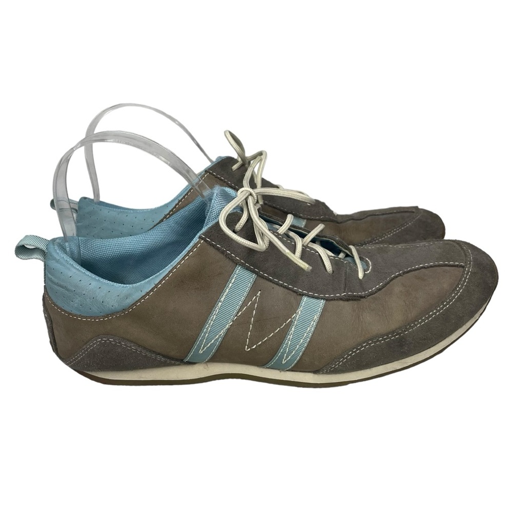 Timberland leather casual sneakers gray blue